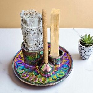 Iridescent Incense Holder